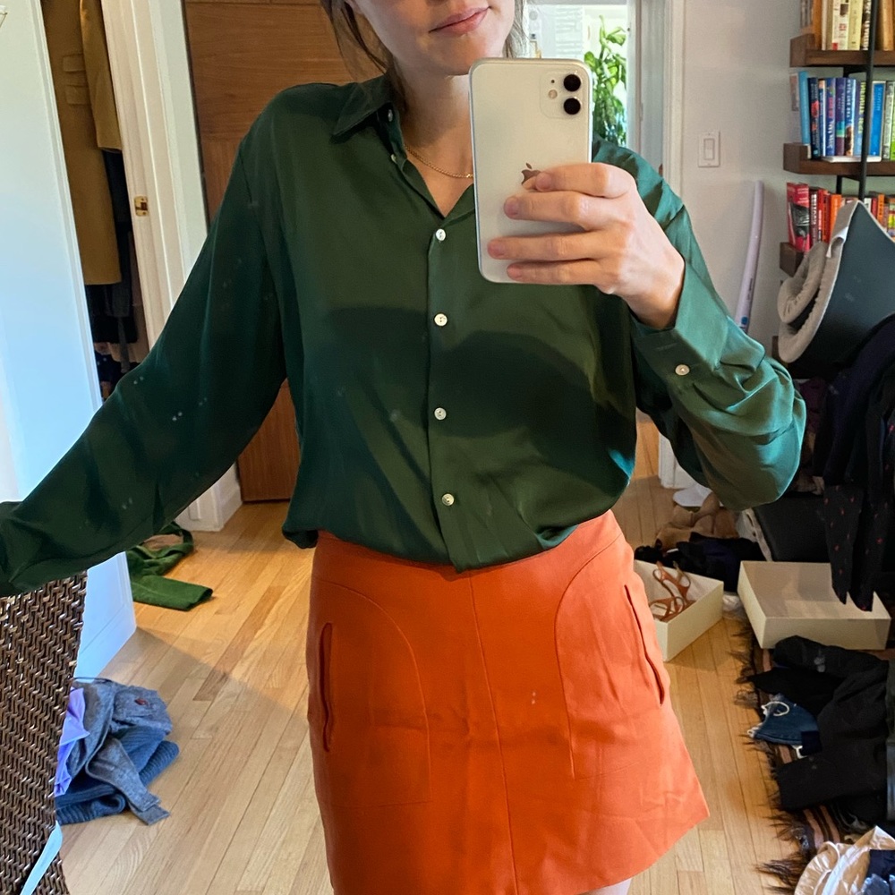 Zara silky button down